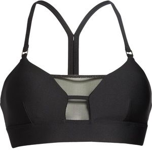 ~AloYoga **NEW** Airlift Mesh Black Sports Bra….SZ: Large….